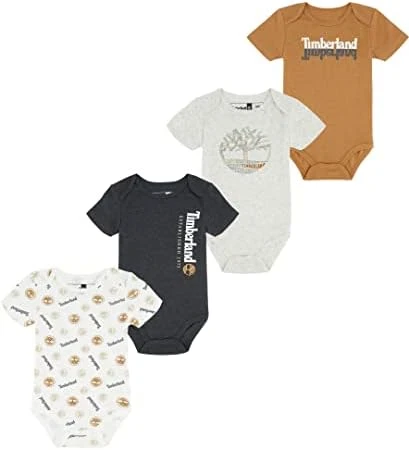 Timberland Baby-boys 4 Pieces Pack Bodysuits - Image 2