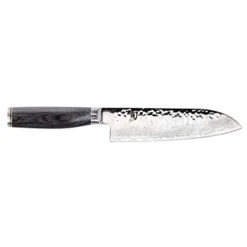 Cutlery Premier Grey Santoku Knife 7", Asian-Inspired Knife For All-Purpose Food Prep, Chef Knife Alternative, Handcrafted Japanese Knife