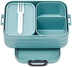 Mepal , Bento Lunch Box Midi With 2 Compartments For Food Storage, A Detachable Box Including A Fork, Portable, BPA Free, Nordic Green, Holds 30.4 Oz, 1 Count - Image 9