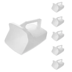 Rubbermaid Commercial Products Bouncer Utility Scoop, 64-Ounce, White, Food Service Supplies For Wedding/Ice Bucket/Kitchen/Popcorn, Pack Of 6