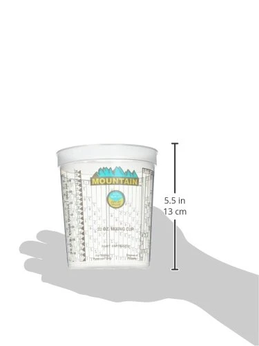 Mountain 4202 32oz. Disposable Mixing Cups For Garages, Repair Shops, DIY, Reusable, 1 Quart, Solvent Resistant, Graduated Markings, Automotive Paints, Epoxies, And Resins, Made In USA, Case Of 100 - Image 4