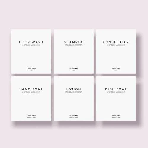 AisoNovo Farmhouse Style Bathroom Waterproof Labels For Containers - Organization Labels For Soap Dispenser Bottles - Farmhouse Style Decal Labels | Pack Of 12 Labels (6 Black & 6 White) - Image 12