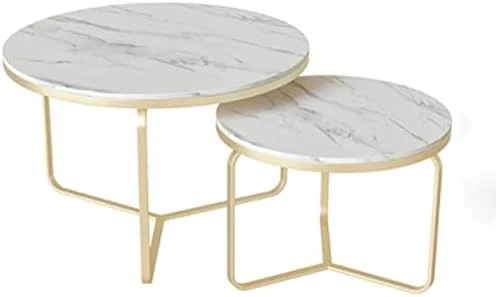 Rock Slab Coffee Table Creative Round Minimalist Scandinavian Style Living Room Small Coffee Table Small Table Marble (Color : Gray, Size : 60 * 45 * 37cm) - Image 7