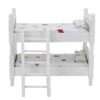 Miniature Dollhouse Furniture, Wooden Bunk Bed With Bedding Pillow Ladder For 1:12 Doll House Accessories (1:12) Dollhouses