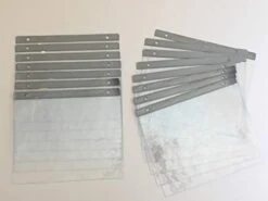 15 Sheet Pack - Clear Vinyl Bib Holder Sleeves Medal Displays And Hangers