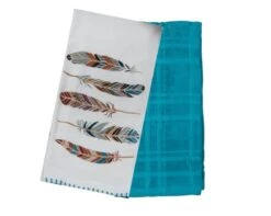 Kay Dee Designs Southwest Design Kitchen Towels, Pot Holders, Terry Towels, And Flour Sack Towel Sets (Adobe Feather Flour Sack Towel And Terry Towel Set)