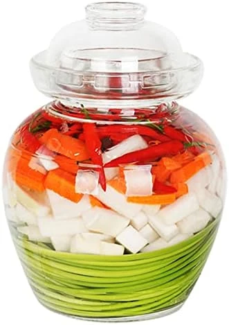 Traditional Glass Fermenting Jar With Lid,Glass Fermentation Tank For Pickling Kimchi Sauerkraut,VHF-001 - Image 8