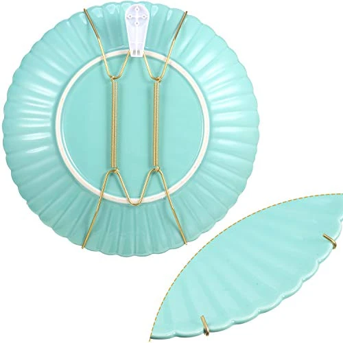 16 Pack Plate Hangers, 6/ 8/ 10/ 12 Inch Wall Plate Hangers With 16 Pieces Wall Hooks Stainless Steel Wire Plate Hanger Holders Compatible With 6 To 12 Inch Decorative Plates - Image 4