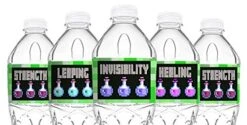 Pixel Waterproof Bottle Labels - 20 Miner Bottle Labels - Pixel Miner Party Decorations - Pixel Miner Party Supplies - Miner Party Decorations - Pixel Party Supplies - Pixel Bottle Labels - Potions Bottle