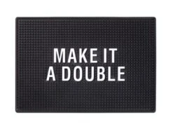 Bar Mat For Home Bar Decorations - Man Cave Basement Presents Decor Idea Dad Son Husband Father’s Day - Housewarming - College - New Home - Rubber Bar Service Spill Mat (12 X 18 Inches)