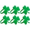 6 Pack Shamrock Napkin Rings St.Patrick's Day Alloy Napkin Decoration Rings Green Clover Holiday Dinner Napkin Holder For St. Patrick's Day, Spring, Dinners, Green Theme Parties Decor