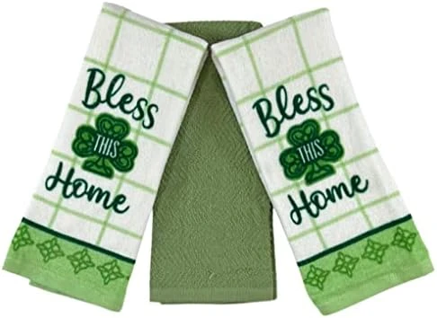 T Patricks Day Bless This Home Kitchen Dish Towel Set - Image 3