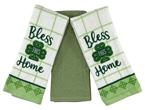 T Patricks Day Bless This Home Kitchen Dish Towel Set