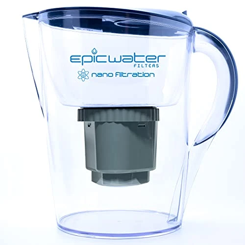 Nano | Water Filter Pitchers For Drinking Water | 10 Cup | 150 Gallon Filter | Gravity Water Filter | Removes Virus, Bacteria, Chlorine | Water Purifier (Navy Blue) - Image 7