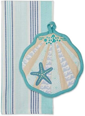 Gift Set Collection Kitchen Set, Potholder & Dishtowel Set, Lemon Plaid, 2 Piece - Image 12