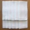 White Linen Hem Stitch Dinner Napkins - Set Of 12 20"x20"-Ladder Hem Stitch 100% Linen Cloth Napkins-Super Value Bulk 12 Pack