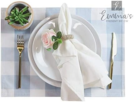 Mma's Buffalo Check Placemats Set Of 4pcs, Placemats For Dining Table, Kitchen Placemats, Everyday Use(Grey And White Placemats Set) - Image 6