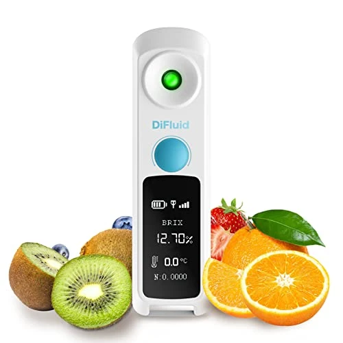 DiFluid Digital Brix Refractometer 0-32% Range Brix Meter, ±0.1% Precision, 0.05% Resolution, Refractive Index, Waterproof, Rechargeable, Portable - Image 8