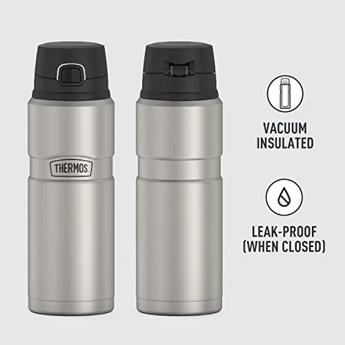 Thermos Stainless King Vacuum-Insulated Drink Bottle, 24 Ounce, Matte Steel - Image 2