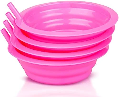 Ereal Bowls With Straws For Kids By CIBI | BPA-Free Plastic | Toddler Sip-A-Bowls With Built-In Straw For Cereal And Soup | Set Of 4 Colorful Breakfast Bowls - Image 9