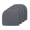 Chair Cushions For Dining Chairs 4 Pack Kitchen Room Pads Seat Cushions Indoor Non Slip U Shaped 17 X 16 Inch Grey