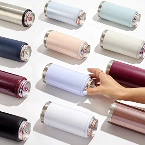 Skinny Can Cooler For Slim Beer & Hard Seltzer | Stainless Steel 12oz Sleeve, Double Wall Vacuum Insulated Drink Holder - Glitter Lilac - Image 5