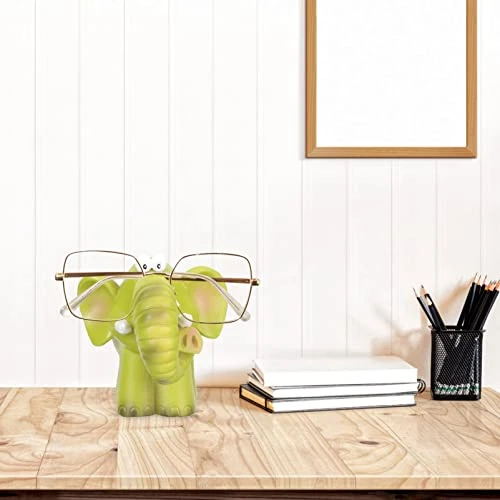 Desktop Decor Elephant Figurines Animal Eyeglass Holder Spectacle Holder Cute Sunglasses Display Stand Nightstand Desktop Decoration Elephant Gifts Small Elephant Figurines - Image 5