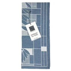 Rank Lloyd Wright Woven Jacquard Tea Towel 20 X 30-inch 100-Percent Cotton (Waterlilies)