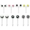 Love Love Eyes Face Food Picks For Bento Box Lunch Box