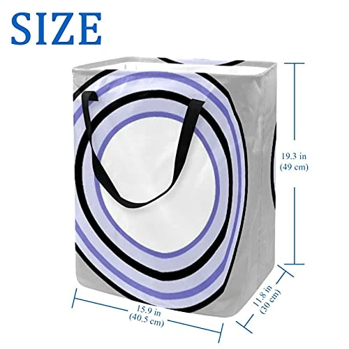 Laundry Hamper Basket Collapsible Large Clothes Basket Storage Basket Waterproof With Circle - Image 3