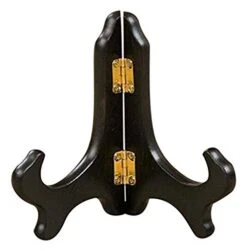 7" Ebony Wooden Plate Stand Easel Holder
