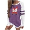 Womens Causal Loose Crewneck Cute Crew Neck Christmas Print Long Sleeve Sweatshirts Loose Tops Pullover Top Streetwear