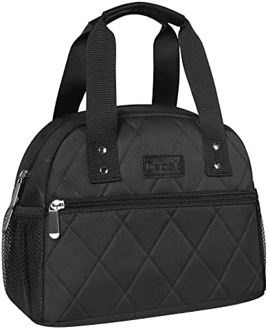 Lunch Bag For Women Freezable Lunch Tote Bag Organizer Reusable Cooler Lunch Box For Adult Outdoor Work,School And Picnic Insulated Lunch Bag With Pocket (Gray) - Image 6