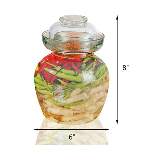 Traditional Glass Fermenting Jar With Lid,Glass Fermentation Tank For Pickling Kimchi Sauerkraut,VHF-001 - Image 6