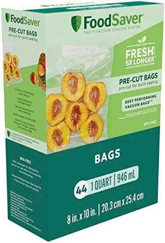 FoodSaver OodSaver Vacuum Sealer Bags For Airtight Food Storage And Sous Vide, 1 Quart Precut Bags (44 Count) - Image 10