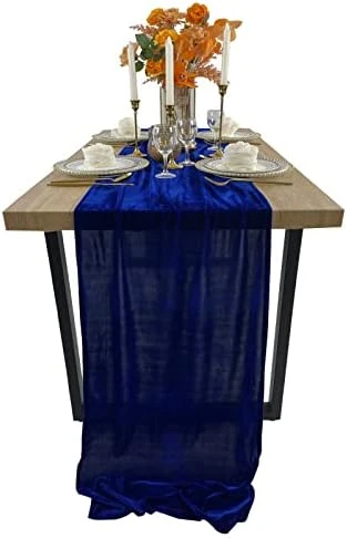 Uxurious Velvet Table Runner, 10ft Wedding Reception Decorations, 20x120inch Soft Velvet Fabric, Table Linen Overlay, Wedding Table Runners(Emerald Green, 20X120inch) - Image 14