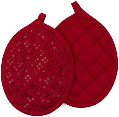 Oven Mitts And Pot Holders Set Of 9 With Kitchen Towels And Dishcloths, Oeko-Tex Cotton Terry Kitchen Dish Towels & Dish Cloths, Non-Slip Silicone Oven Mitt Set, Gray - Image 12