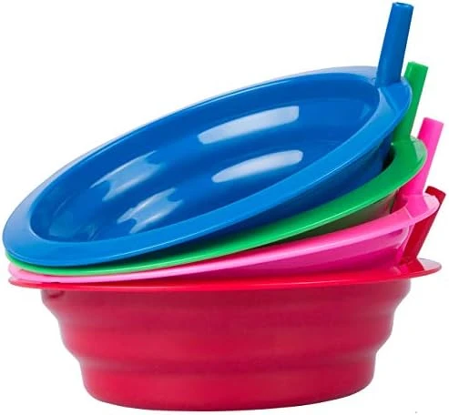 Ereal Bowls With Straws For Kids By CIBI | BPA-Free Plastic | Toddler Sip-A-Bowls With Built-In Straw For Cereal And Soup | Set Of 4 Colorful Breakfast Bowls - Image 11