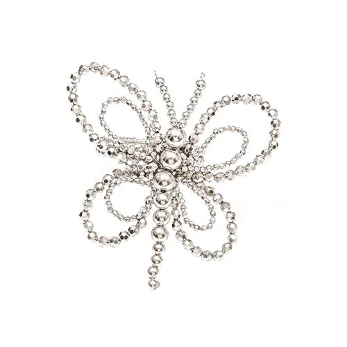 Metal Napkin Rings Set Of 12, Butterfly Napkin Holders, Hammered Napkin Rings Bulk For Party Decoration, Dinning Table, Everyday, Family Gatherings - A Great Tabletop Décor - Silver - Image 2