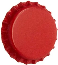 CC-RD-500 Beer Bottle Crown Caps - Red - Oxygen Barrier - 500 Count