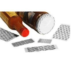 Cut Shrink Bands For Caps - Tamper Message -"Sealed For Your Protection" 250 Units (1" Height X 42-48mm Cap Size)