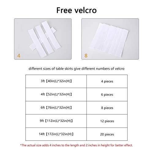 Juya Delight Sequin Table Skirt Rectangle Round Table Cover For Party Wedding Baby Shower Decoration(Bright Gold,L 14(ft) * H 30in ) - Image 4