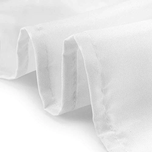 - 1 Dozen 20" Oversized Cloth Dinner Table Napkins - Machine Washable Restaurant/Wedding/Hotel Quality Polyester Fabric - White - Image 3