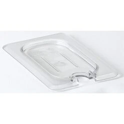 1/9 GN Polycarbonate Hotel Pan Flat Notched Lid, 6PK Clear 90CWCN-135