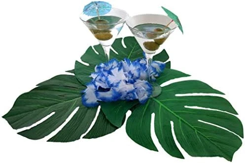 Playscene Tropical Party Decorations, Tiki Party Table Skirts, Tropical Palm Leaves For Luau Party (Hibiscus Table Skirt (1 Piece)) - Image 5