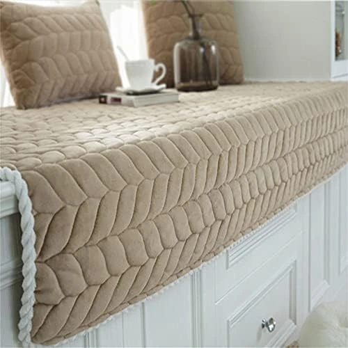 Thick Plush Bay Window Mat Non-Slip Crystal Velvet Bay Window Cushion Pad, Modern Windowsill Bench Seat Cushion For Indoor Tatami Sofa Decor Home Bedroom Living Room - Image 7
