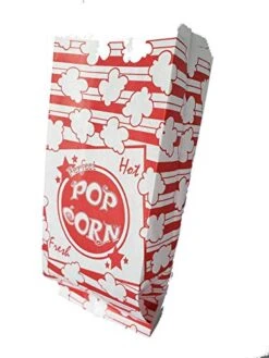 Popcorn Bags-500 Popcorn Bags, 1 Oz. (Pack Of 500) Includes One Wooden Popcorn Scoop.