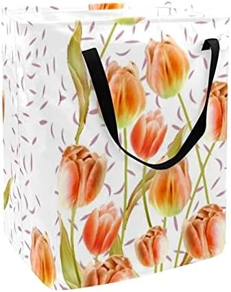 Laundry Hamper Basket Collapsible Large Clothes Basket Storage Basket Waterproof With Circle - Image 7