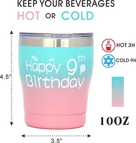 9th Birthday Gifts, 9th Bday Gifts, 9th Birthday Water Bottle, 9 Birthday Ideas, Birthday Gift For 9 Year Old, Kids 9 Yrs Old Gifts, Happy 9th Birthday, Its My 9th Birthday - Image 2