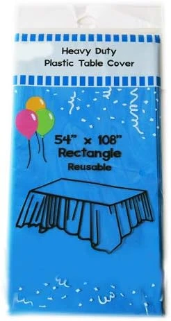 (12-Pack Heavy Duty Plastic Table Covers Tablecloth (Reusable) (Rectangle 54" X 108", White) - Image 10
